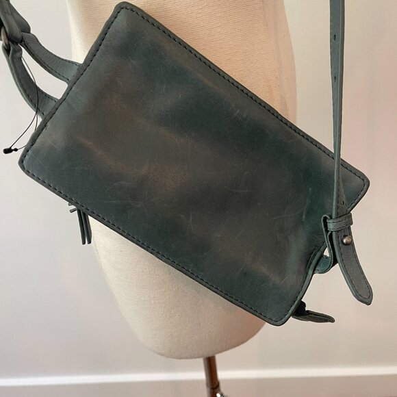 Free People Alley Leather Wallet in Lagoon NWOT - Picture 9 of 15